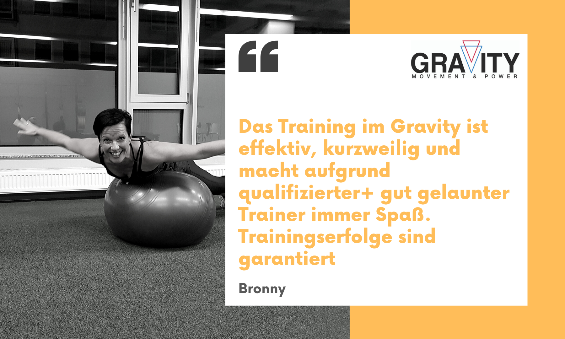 Das Training im Gravity ist effektiv, kurzweilig und aufgrund qualifizierter und gut gelaunter Trainer immer Spaß.